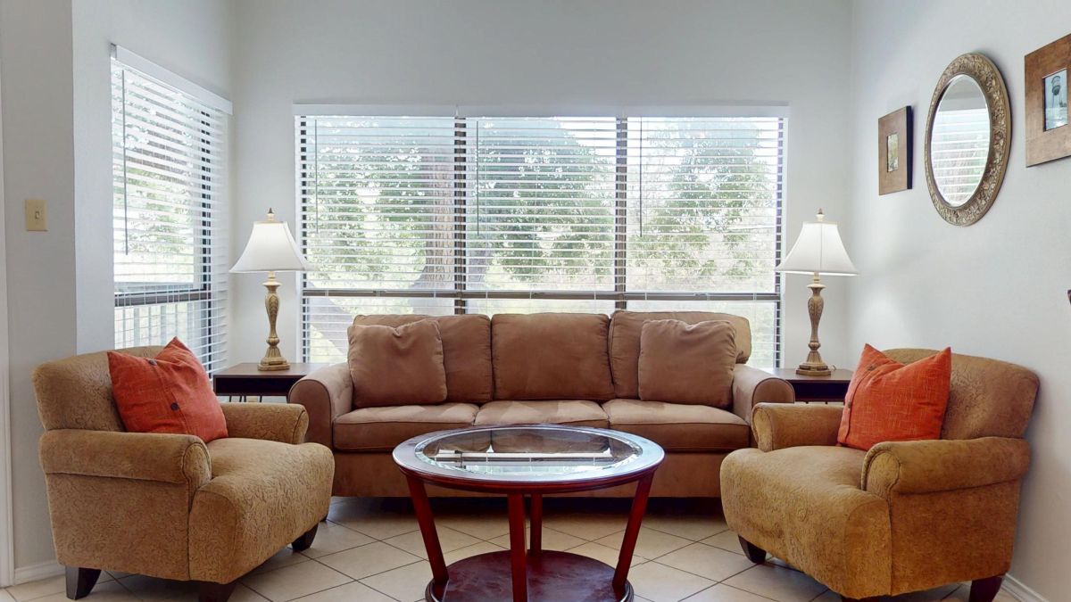 Living room with sleeper sofa