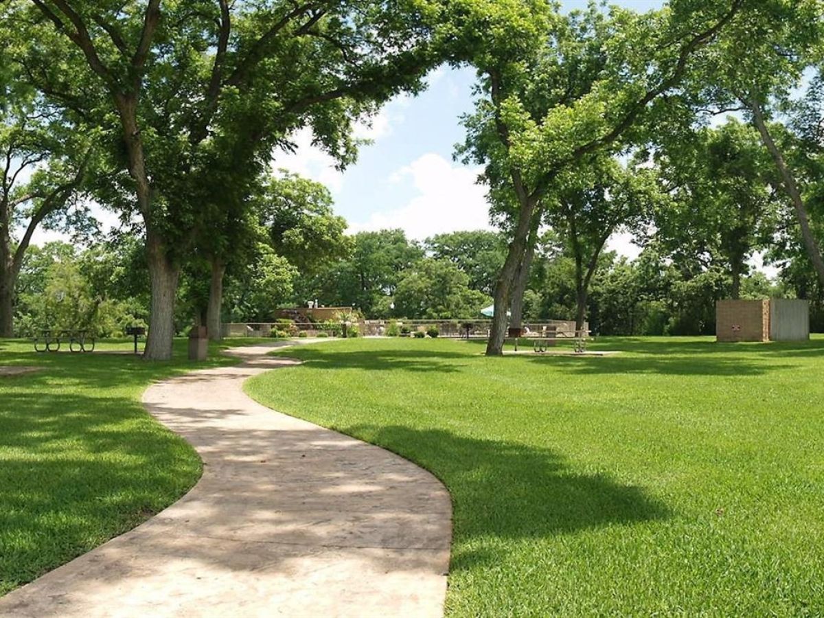 Park area outside Water Wheel